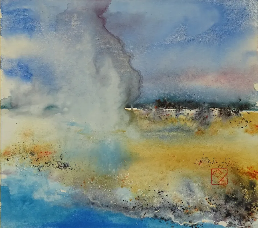 Kay Stratman Hot Spring Bacteria, Artists Field Guide to Greater Yellowstone